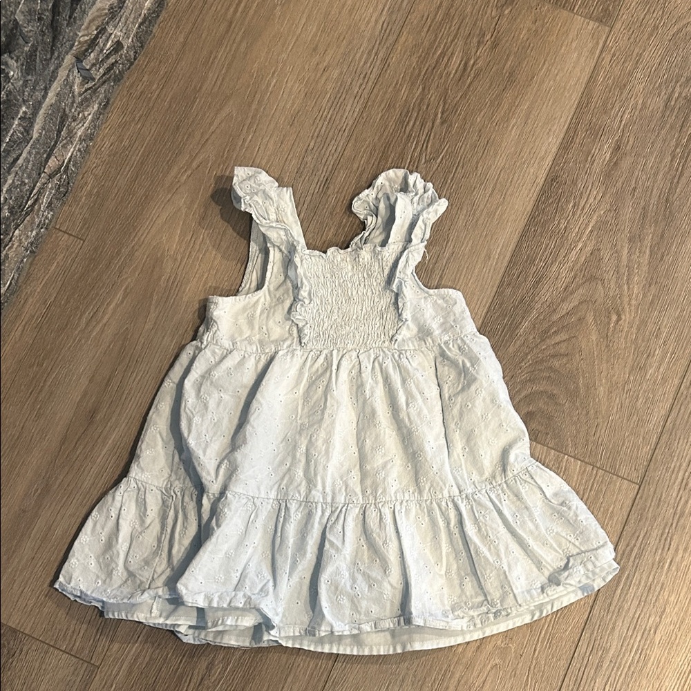 First Impressions Light Blue Floral Design Dress‎ Size 24 months